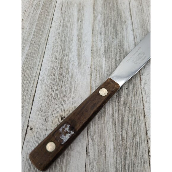 Vintage Universal Stainless Steel Spatula Cake Icing Wood Handle 9" - Picture 3 of 9